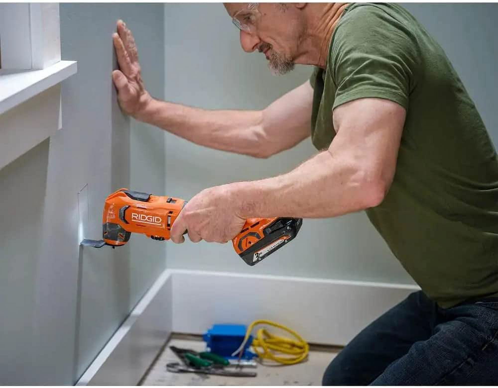 Power Tools Ridgid Brushless Tools Ridgid Cordless Multi Tool Kit