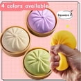 thumbnail image 3 of Juguete squishy de dumpling morado para aliviar el estrés y fidget sensorial, 3 of 6