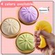 thumbnail image 3 of Juguete squishy de dumpling morado para aliviar el estrés y fidget sensorial, 3 of 6