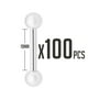 BodyJewelryOnline 100 Paquet de 10G Haltères Perforants - 4 Tailles Disponibles – image 1 sur 5