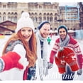 thumbnail image 3 of Winter touchscreen gloves, reindeer design, warm wool lining, unisplendable cold-proof gloves, 3 of 5