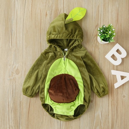 

Toddler boy clothes Infant Baby Kids Romper Jumpsuit With Hat Long-slevees Cute Fruit Modeling Fragarn