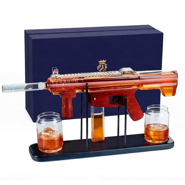 Juego de decantador para whisky Kollea diseño de pistola 486 ml