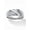 Platinum-Plated Sterling Silver, variant on Men's .50 TCW Round Cubic Zirconia Diagonal Wedding Ring in Gold or Platinum Plated Sterling Silver