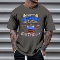 thumbnail image 1 of Tops para hombre, blusas y camisas de cuello redondo y manga corta para hombre, tops casuales de cuello redondo y manga corta con estampados especiales para hombre., 1 of 5