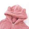 thumbnail image 4 of Women's Fleece Onesie Pajamas One Piece Winter Warm Cozy Plush Hooded Zipper Jumpsuit Pajama Sleepwear Plus Size, 4 of 6