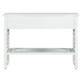 thumbnail image 4 of 2-Tier Console Table with Drawer, 42" Solid Wood Console Table Sofa Table for Living Room, Entryway Table with Storage Opening Shelf, Narrow Corner Tables for Small Spaces, White, 4 of 7