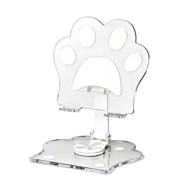 SIYTUAU Rotating Tablet Stand Desktop Suitable For Phone Holders Portable And Foldable Plastic Material 360 Degree Adjustable Holder White
