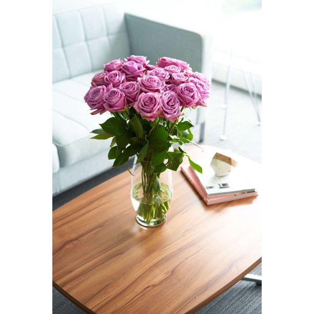 Purple Roses Flower Bouquet 12 Purple Roses Long Stem 1 Dozen Roses