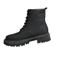 thumbnail image 2 of Bnwani Women Boots Footwear Fashion Toe Mid-Heel Thick Mid-Calf Casual Boot Black Size 4.5, 2 of 8