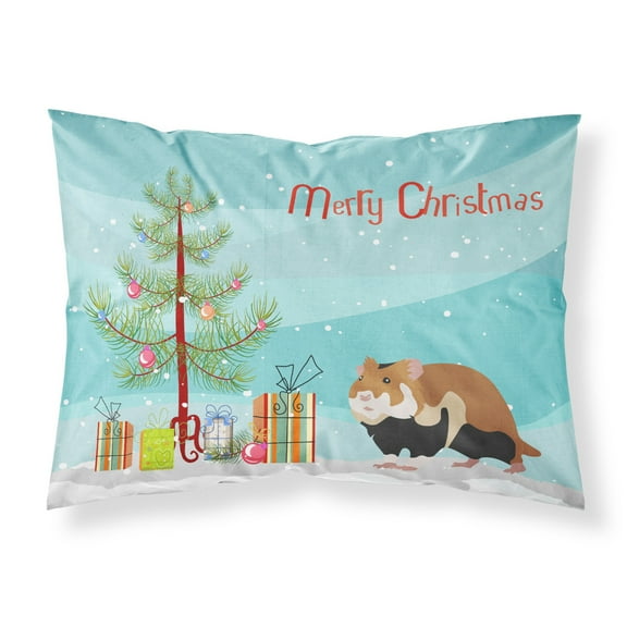 European Hamster Merry Christmas Fabric Standard Pillowcase CK4453PILLOWCASE