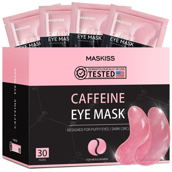 Parches para ojos Maskiss Cafeine para ojeras, 30 pares