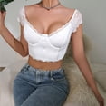 thumbnail image 3 of Women's Lace Camisole, White, 3 of 5