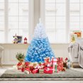 thumbnail image 2 of Gymax 5  FT Artificial Christmas Tree Hinged Snow Flocked Xmas Tree w/ 456 Lush Branch Tips, 2 of 9