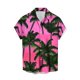 thumbnail image 1 of Mens Manga Corta Botón Abajo Camisas Casual Suelto Impreso Cardigan Girar Cuello Blusa, Transpirable para el Entrenamiento, 1 of 1