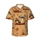 thumbnail image 1 of Fotbe Brown Mushrooms Camisa Hawaiana para Hombre Unisex – Camisa Casual de Verano con Botones de Manga Corta de Algodón y Lino,XX-Large, 1 of 7