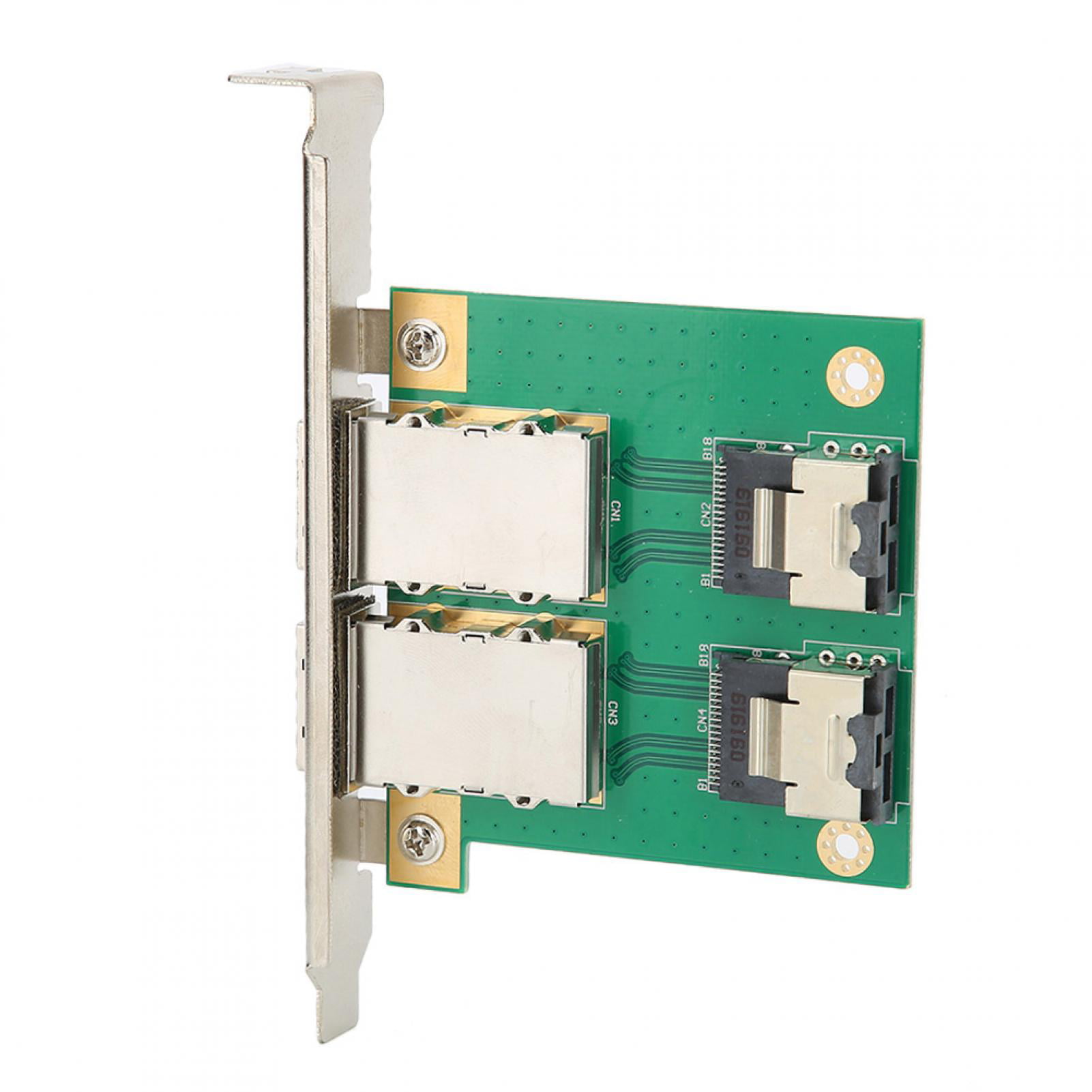 SFF-8087 to SFF-8088 Internal External Electronic Transfer Component 2 Ports Adapter Card with Complete PCI Slot Mounting Bracket 