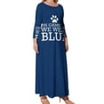 thumbnail image 3 of On Game Day We Wear Blue Long Sleeved Dress evening dress women's summer dresses 2024, 3 of 7