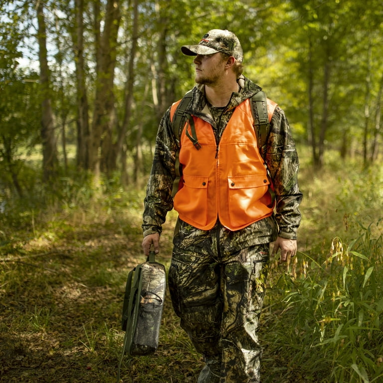 Mossy Oak Blaze Orange Men's Hunting Vest, up to Size 2XL/3XL