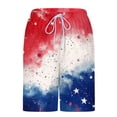 thumbnail image 4 of Ceisia Men's Independence Day Print Swim Trunks Elastic Waist Drawstring Pockets Built-in Lining Red M Gifts for Father, 4 of 6