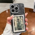 thumbnail image 2 of Transparent Card Slot Bag Holder Case For iPhone 11 12 13 14 15 Pro Max Mini X XR XS Plus Clear Shockproof Soft Wallet Cover LDG, 2 of 6