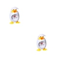 thumbnail image 3 of Reloj despertador Wosthever Diseño de pollo con cáscara de huevo mini viaje Blanco 2Conjunto, 3 of 6