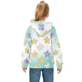 BZSMCE Cartoon Flowers Print Hoodie Casual Pullover Sweatshirt With ...