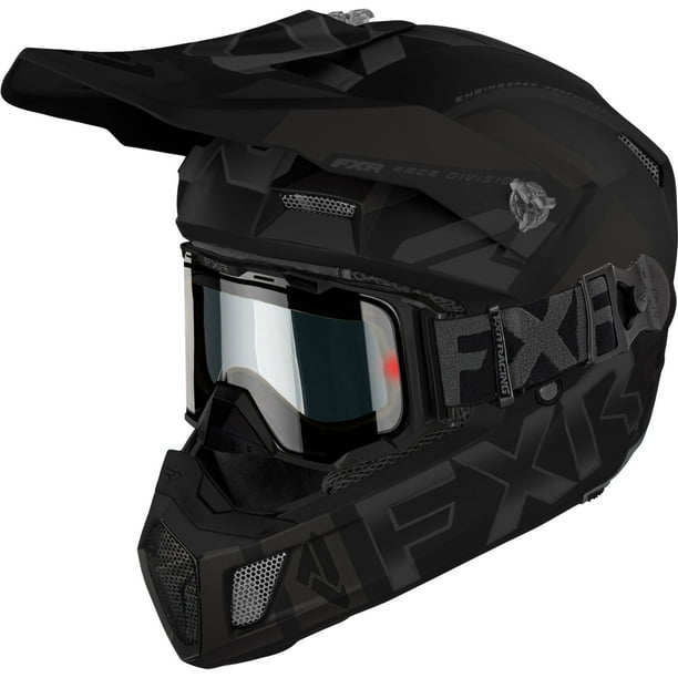 FXR Clutch Cold Stop QRS Electric Snowmobile Helmet Winter Breath Box