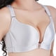 thumbnail image 4 of Gibobby Brasier Deportivo Para Mujer Sujetador con One Fab Fit para mujer Sujetador tipo camiseta Demi Sujetadores convertibles para mujer(Gris,90), 4 of 4