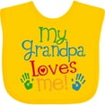 thumbnail image 3 of Inktastic Grandpa Loves Me Boys or Girls Baby Bib, 3 of 4