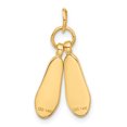 thumbnail image 3 of 14k Yellow Gold 3D Ballet Slippers Charm Pendant, 3 of 5