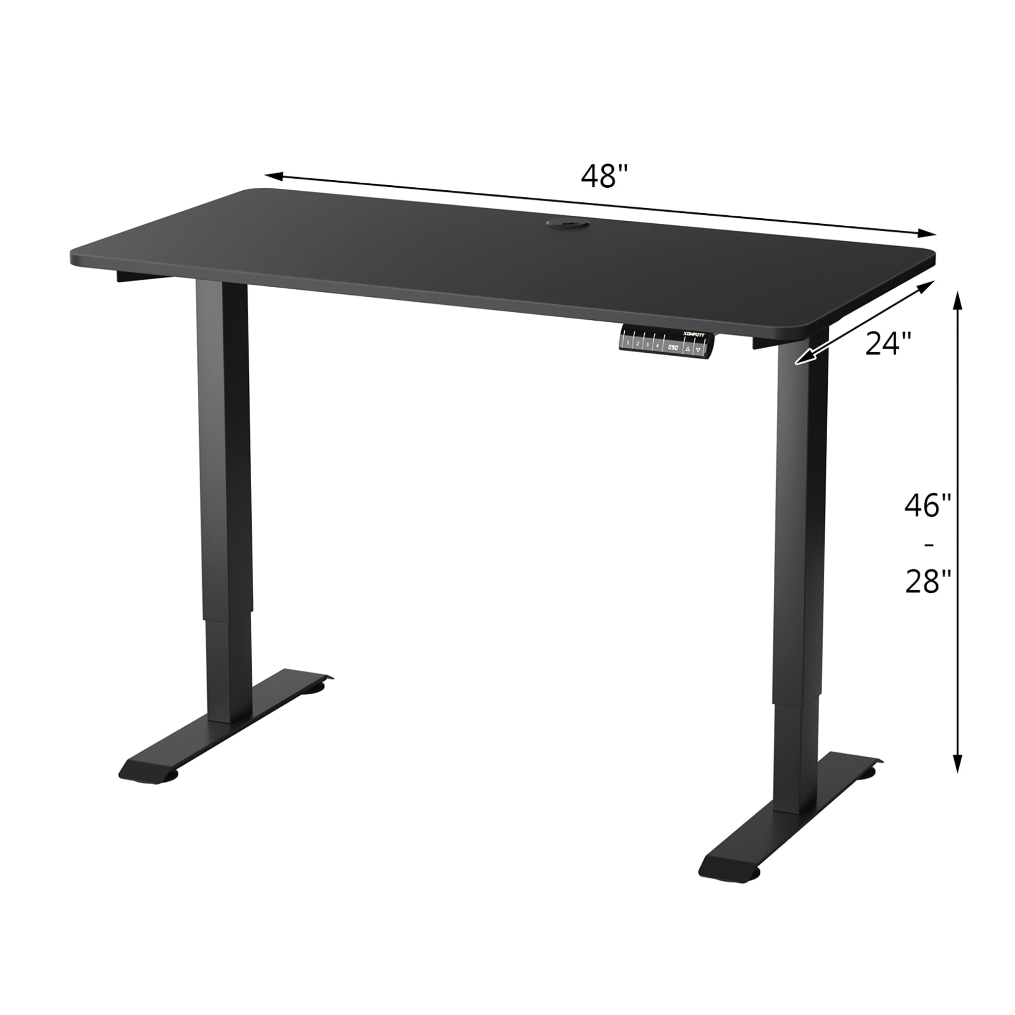 Costway Electric Adjustable Standing Desk Stand up Workstation w/Control Black
