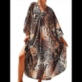 thumbnail image 2 of Vestido Caftán con Estampado Animal para Mujer, Talla Grande, para Playa, Verano 2025 LeopardPoint Talla Única, 2 of 10