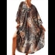 thumbnail image 2 of Vestido Caftán con Estampado Animal para Mujer, Talla Grande, para Playa, Verano 2025 LeopardPoint Talla Única, 2 of 10