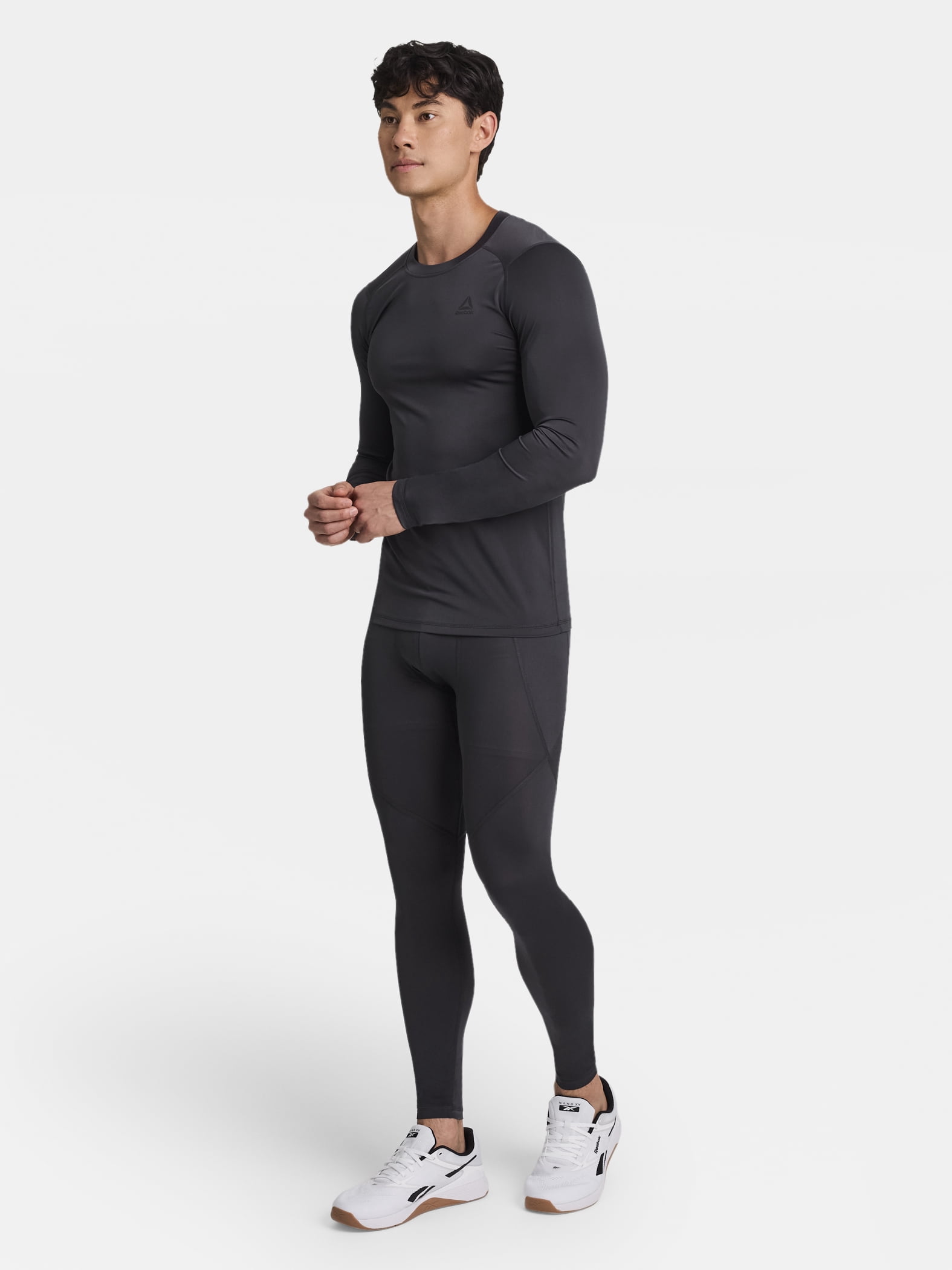 Reebok Men's and Big Men's Kinetic Compression Long Sleeve Top, Sizes XS-5XL