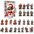 thumbnail image 3 of EUDIDV Xmas Tree Decor 2024 Festival Vacation Advent Calendar 24 Day Christmas Countdown Calendar Dachshund Pendant With Santa Hats 2D Xmas Tree Chicken Ornaments For Christmas Party Hanging Decor, 3 of 7