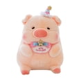 thumbnail image 1 of Muñeca de peluche con dibujos animados de Lulu Pig de 40 cm con gorro de fiesta y babero, 1 of 2