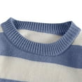 thumbnail image 5 of Men Sweaters Crew Neck Long Sleeve Pullover Knitwear Striped Blue M, 5 of 7