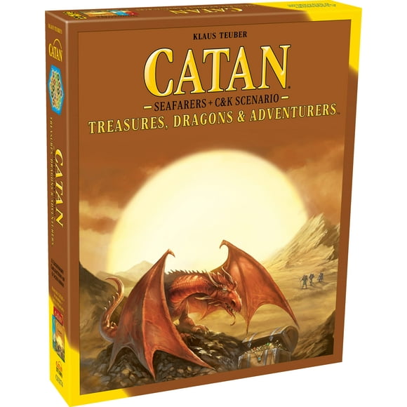 CATAN Trésors, Dragons et Aventures Scénario Extension - Jeu de Société Stratégique, Jeu Familial pour Enfants et Adultes, 12+, 3-4 Joueurs, 60-180 Minutes d'Autonomie, Fabriqué par
