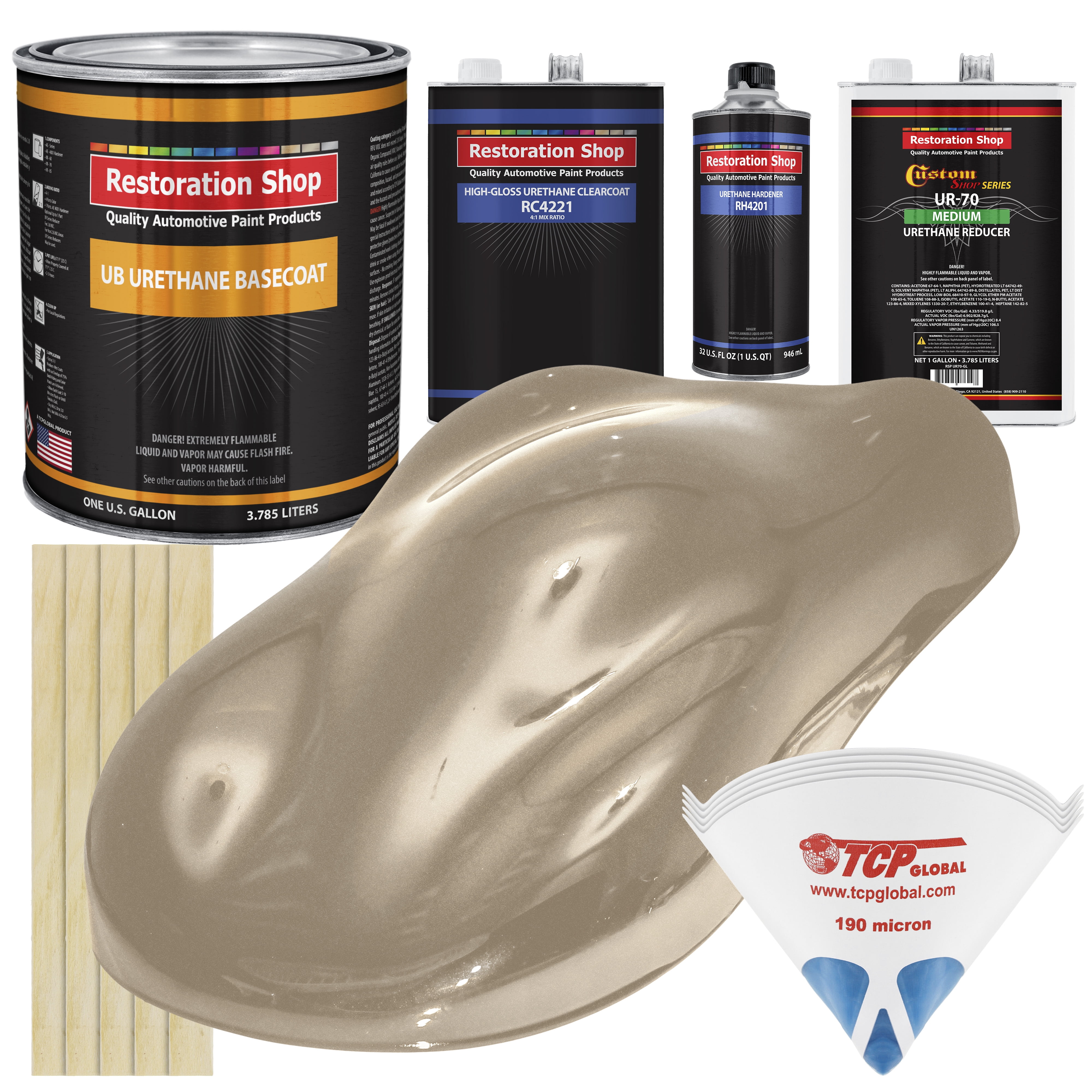 Driftwood Beige Metallic Gallon URETHANE BASECOAT CLEARCOAT Car Auto