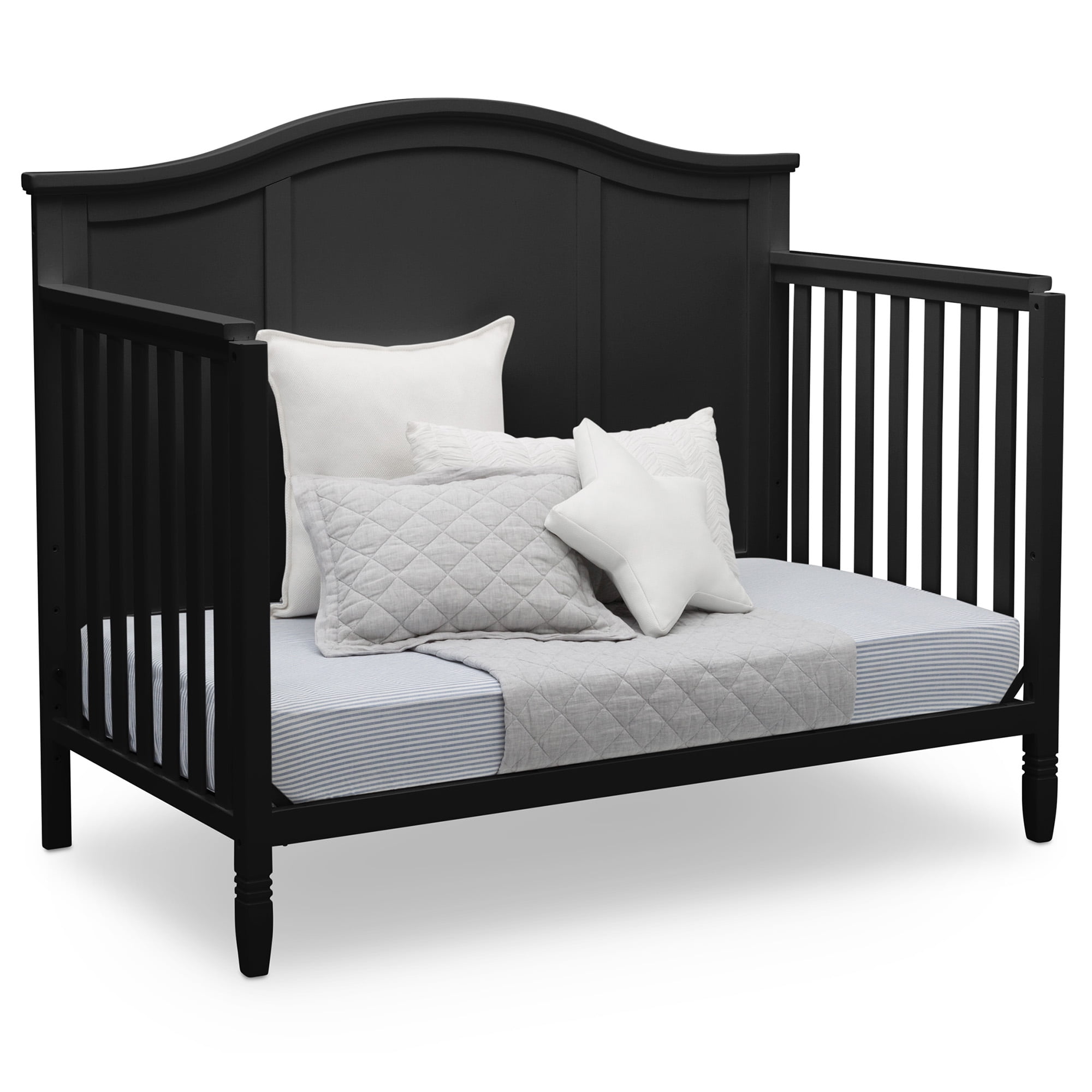 Delta Children Madrid 5-in-1 Convertible Baby Crib, Greenguard Gold Certified, Black