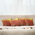 thumbnail image 7 of Ambesonne Orange Throw Pillow Cover 4 Pack, Grunge Retro Mosaic, 16", Orange Yellow, 7 of 7