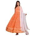 thumbnail image 1 of Elina Fashion Kurti for Female With Dupatta | Orange Printed, 1 of 6