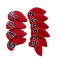 thumbnail image 4 of LOVIVER 10 Pieces Golf Iron Head Covers Golf Wedges Headcovers Neoprene Protection Guard, 4 of 8