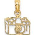 thumbnail image 4 of 14K Yellow Gold Flat Cut-Out Camera Charm (7.1 X 10.4) Made In United States k7155, 4 of 5
