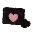 thumbnail image 2 of Monedero de Felpa Yuyangstore Tarjetero Cartera para Mujer Ligero Negro, 2 of 8