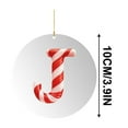 thumbnail image 2 of HomeDM Letter J Christmas Ornaments, 3.9" Xmas Hanging Pendant, Funny 26 Letter Christmas Tree Decorations, 2D Flat Acrylic Xmas Alphabet Pendant for Gifts Wreaths Xmas Tree Decor, 2 of 5