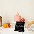 thumbnail image 5 of 8 Mini Blackboard Logos -13 X 15 Cm - Small Double-sided Desktop Blackboard With Wooden Support - Message Board For Weddings, Birthday Parties, And Fo, 5 of 5