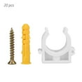 thumbnail image 1 of Eddwiin 20 piezas 16/20/25/32 mm abrazadera de tubo de combinación en forma de U clips fijos con tornillos(25mm+螺丝 20pcs), 1 of 8