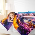 thumbnail image 4 of Manfei 3D Axolotl Twin Bedding,Coral Ocean Scene Bedding Comforter Set For Girls,Pink Purple Blue,Pink Reversible,7-Piece, 4 of 8